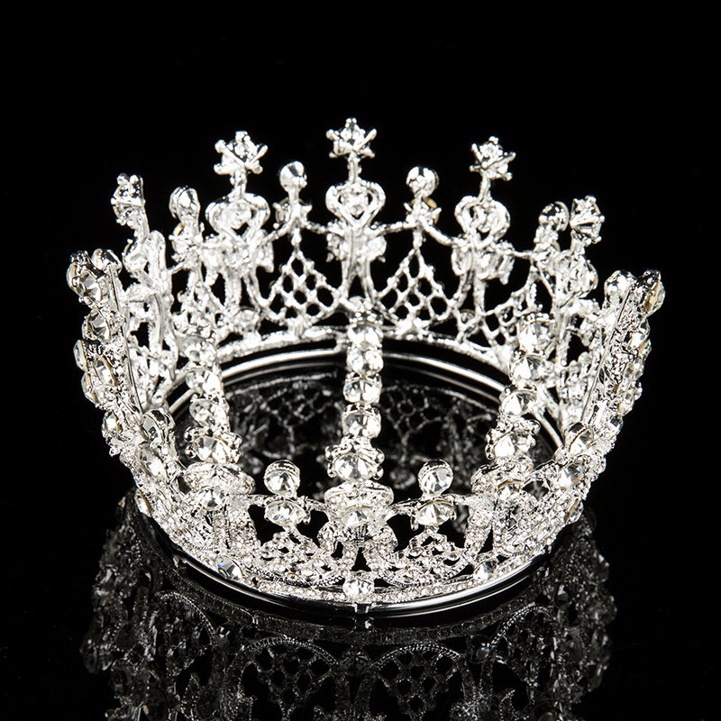 Children Crown Headwear Princess Birthday Crown Prince Birthday Crown 2022 New Girl Models Walk Show Accessories Crown Show Hair Accessories