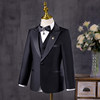 Children's Suit Set for Boys, Black Little Gentleman Host Outfit, Runway Suit, Flower Boy Formal Wear, Piano Performance Attire