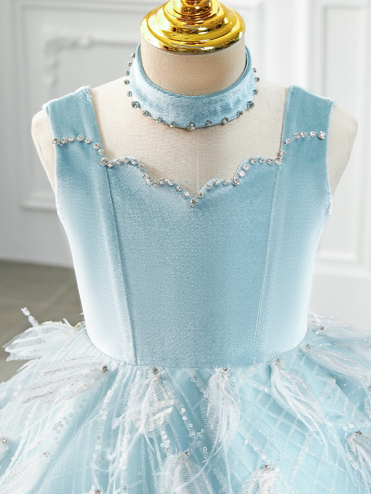Girls' Dress, Light Luxury, Niche, High-End, 2025 New Model, Children's Host Princess Dress, Piano Performance Outfit, Winter