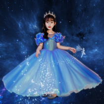 Girl dress Princess dress 2021 New style personality children Cinderella with host Girl Costume