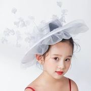 Cô gái bạc Manqi Mũ con gái Cô gái mũ trắng Mẫu váy Top Hat Fashion Show Phụ kiện Western Super Fair - Phụ kiện tóc