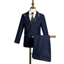 Childrens suit handsome British boy flower girl dress catwalk small suit host costume piano performance suit