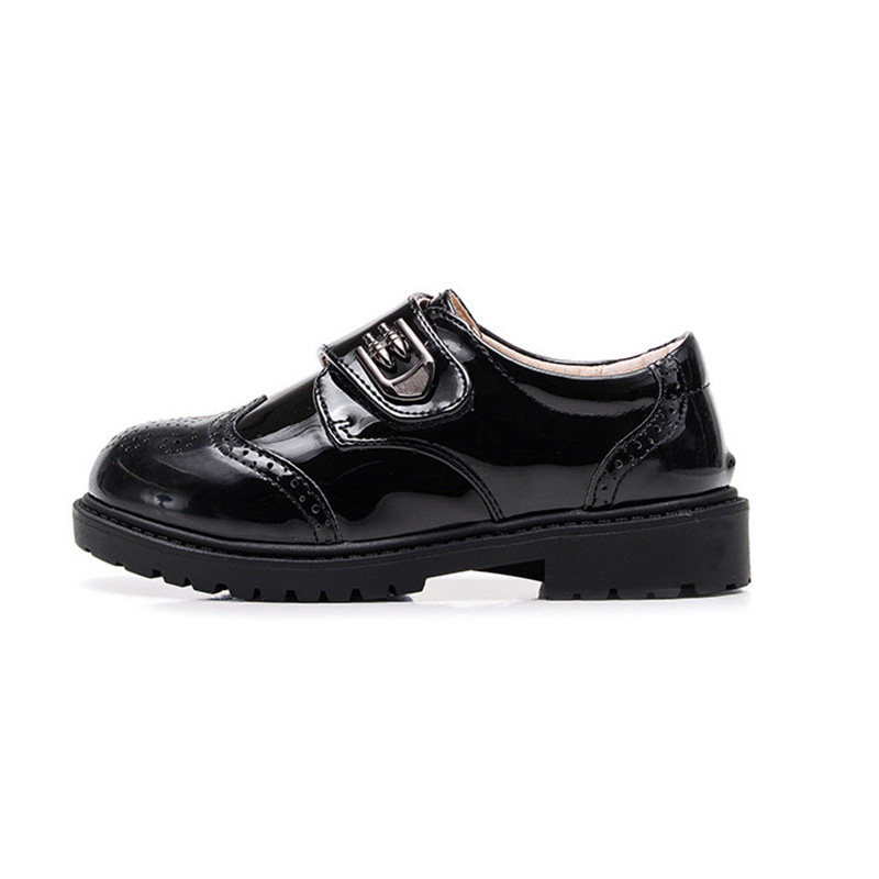 Boys' Leather Shoes 2025 New Model Performance Catwalk Shoes Suit Accessories Kidsren's Black Shoes British Style Kidsren's Shoes