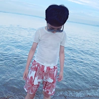 Quần bé trai đi biển Quần dài tay chống nắng Cậu bé dễ thương Mặc đồ đi biển ngoài trời Quần áo thể thao ngoài trời Mặc đồ bơi - Quần bãi biển 	ao quần đi biển	
