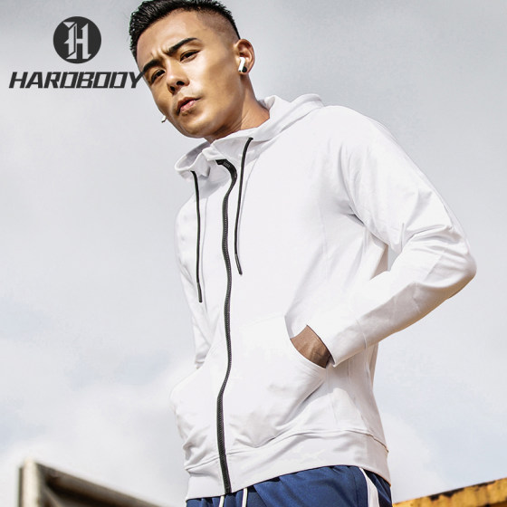 HARDBODY sports jacket men's spring and autumn casual trend hooded long-sleeved sweater fitness clothes training running tops