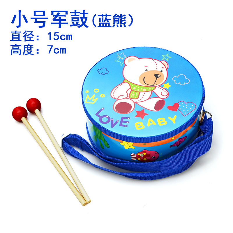 Trống gỗ tay trống hai mặt trống trẻ em bộ gõ trống trống pat trống giáo dục sớm âm nhạc đồ chơi bẫy trống nhạc cụ trẻ em chính hãng