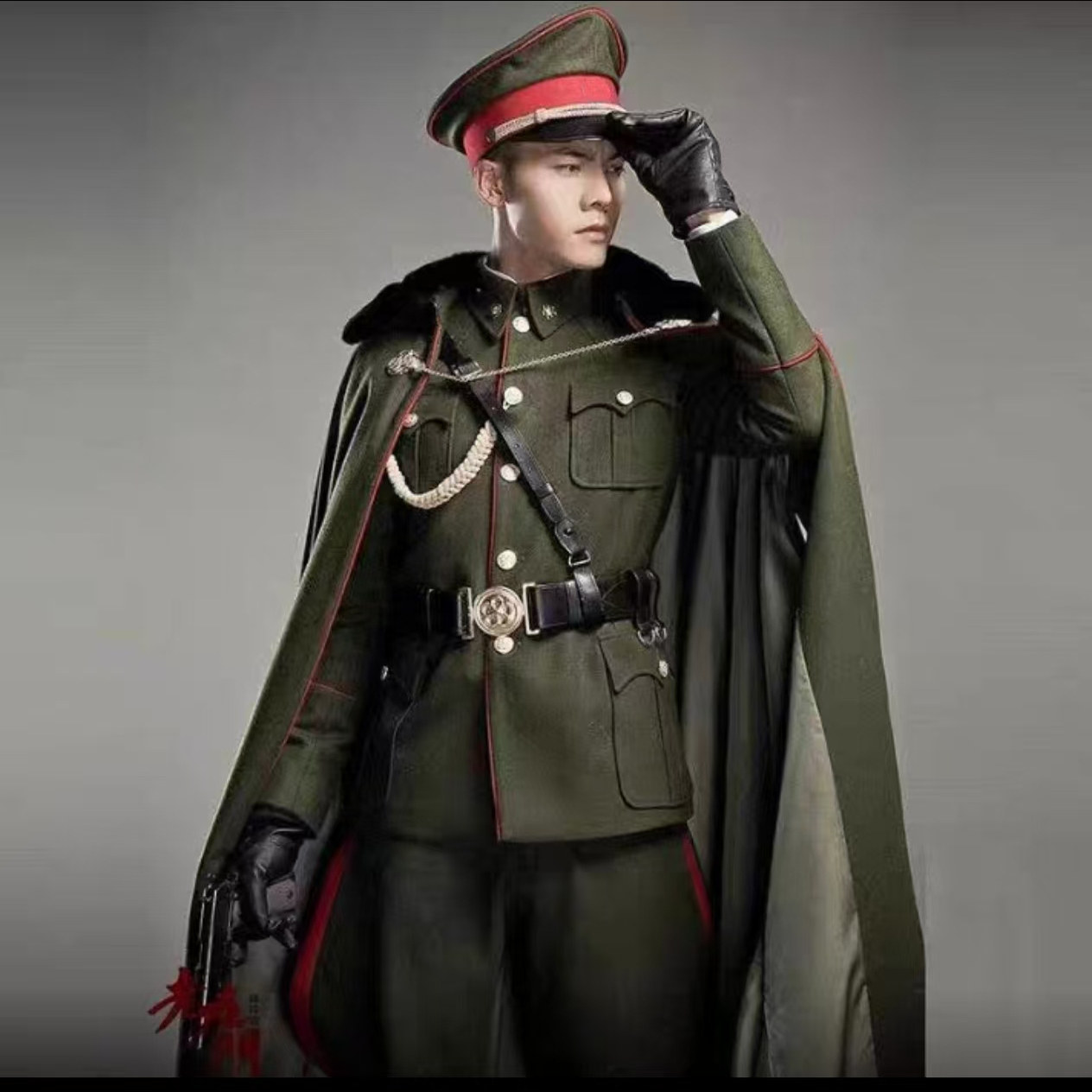 Старая одежда nine COS от Zhang Qishan военная одежда от Zhang Da Buddha косплей в стиле Китайской Республики большой костюм-плащ