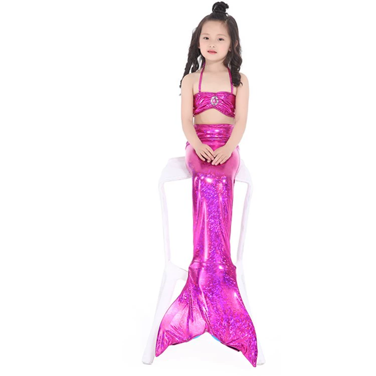 Quần áo bơi cho bé gái Nàng tiên cá Công chúa Nàng tiên cá Đầm bơi Cô gái đi biển Chia bikini