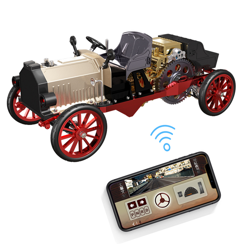 Saturn culture alloy engine classic car all-metal assembled model car model junior high school students teaching aids toys