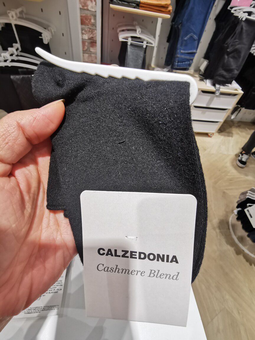 колготки / чулки дна calzedonia意大利女士秋季冬纯色休闲简约含7%羊绒细节棉质短袜