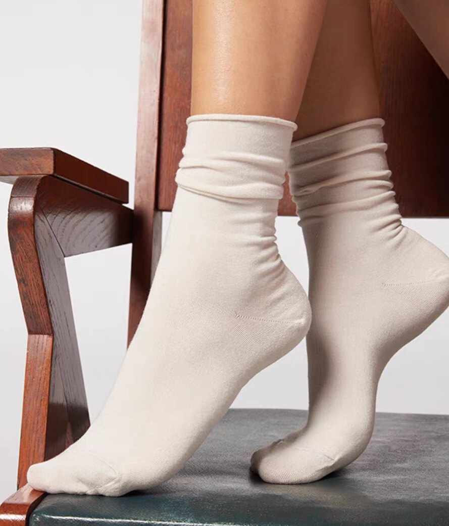 колготки / чулки дна calzedonia意大利女士秋季冬纯色休闲简约含7%羊绒细节棉质短袜