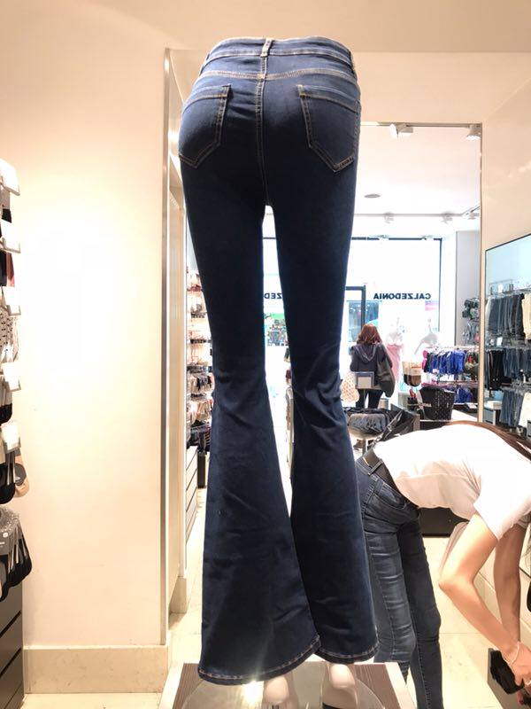 Демисезонные джинсы, базовые повседневные брюки, Италия, высокая талия, в обтяжку 