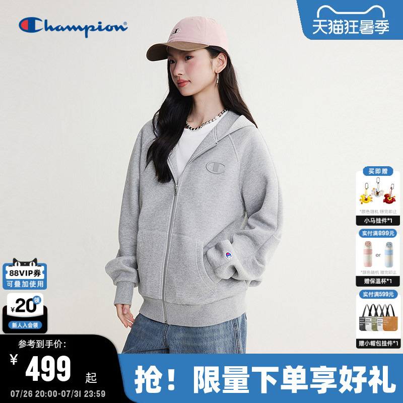 Champion Hoodie for Men 2026 Autumn New Air Layer Cardigan Jacket for Women Simple Casual Trendy