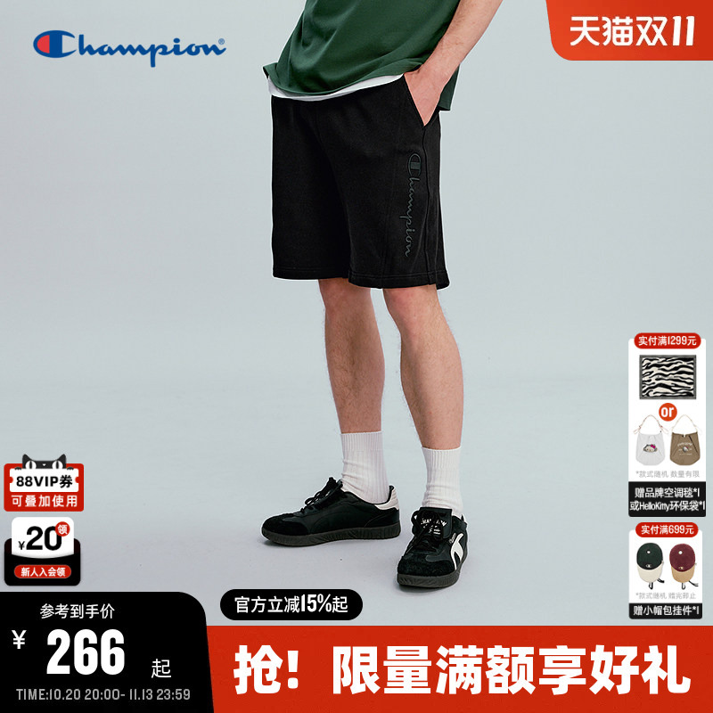 Champion Knit Shorts Men's 2026 Summer New Sports Shorts Women's American Straight-Leg Casual Pants