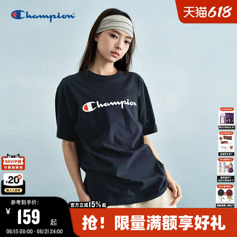 Champion Short-Sleeve T-Shirt for Men 2026 Summer New Trendy Brand Screen-Printed Pure Cotton Slogan Top for Women American Style Champion Short-Sleeve T-Shirt for Men 2026 Summer New Trendy Brand Screen-Printed Pure Cotton Slogan Top for Women American Style