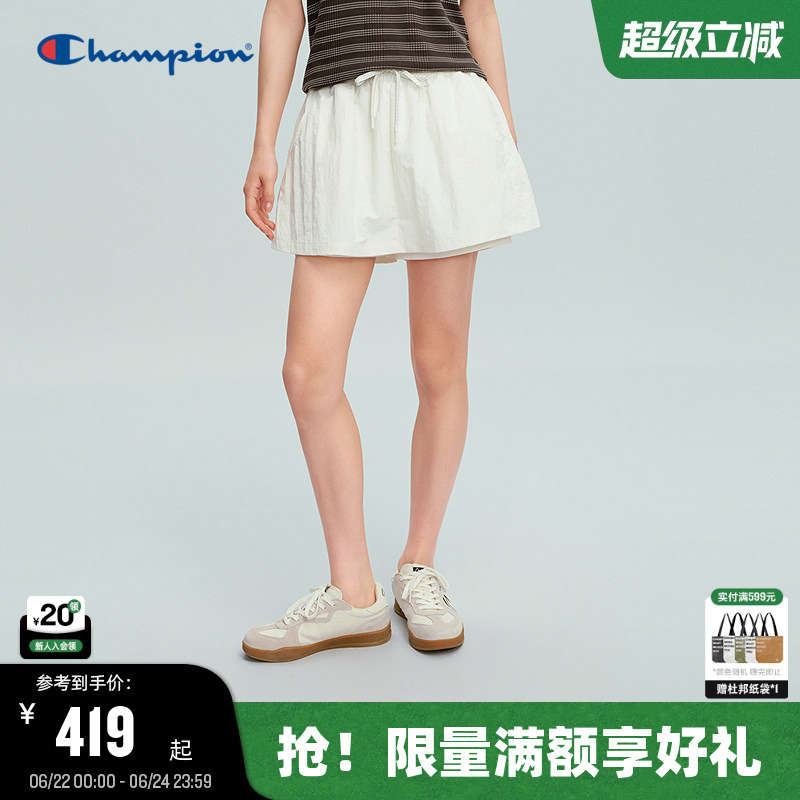 Champion Women's Shorts 2026 Summer New Casual Solid Color Skirt Pants Versatile Sports Style Refreshing Hot Pants Champion Women's Shorts 2026 Summer New Casual Solid Color Skirt Pants Versatile Sports Style Refreshing Hot Pants
