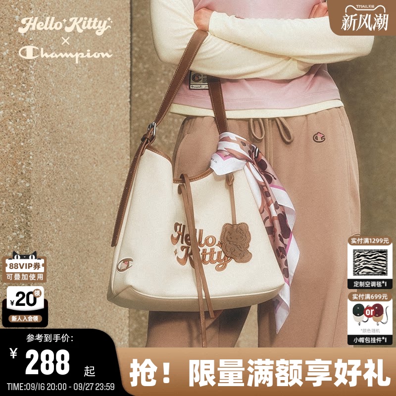 Champion X Hello Kitty Collaboration Champion Underarm Bag 26 Autumn New Women's Single Shoulder Hobo Bag Men's