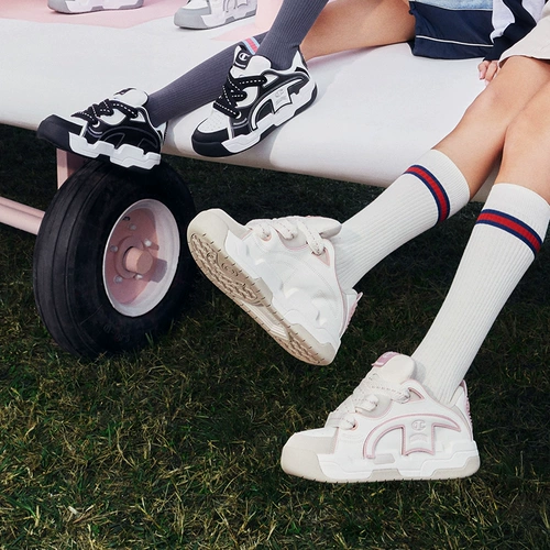 [Тот же стиль Ван Цзюнькая] Champion Champion отрывные кроссовки женские TronSkateV1 поверхность хлебная обувь мужская мода