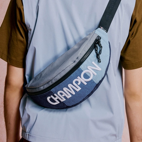 【Тот же стиль Wang Junkai】 Чемпион Чемпион Чемпион Плетника Сумка по кроссовым сумку спортивная сумка для сундука вышитая контрастная мешка по талии