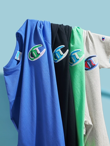 Чемпионский Чемпион Официальный веб -сайт флагманский магазин Pure Cotton American Short -Sleeved Caper