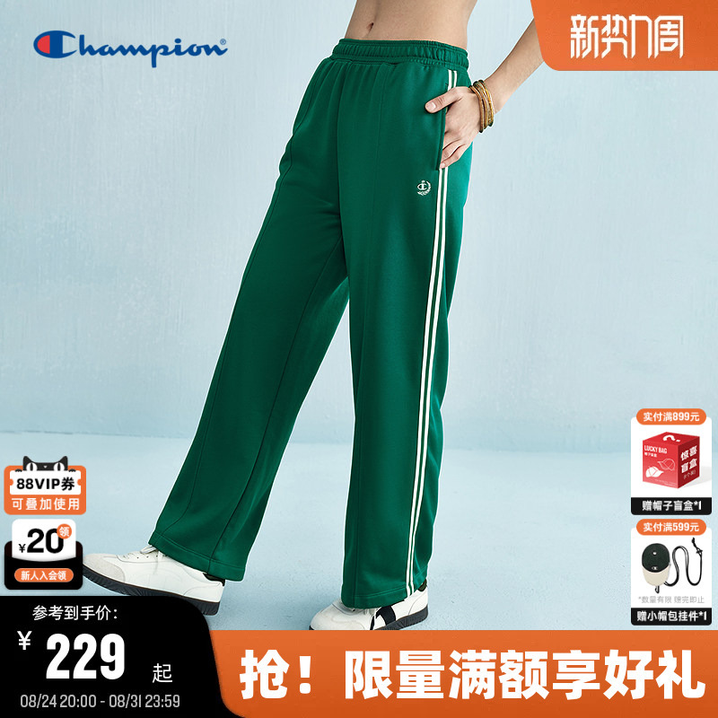 Champion Women's Casual Pants Spring and Autumn New Trendy Straight-Leg Trousers Simple Loose Sports Pants American Style