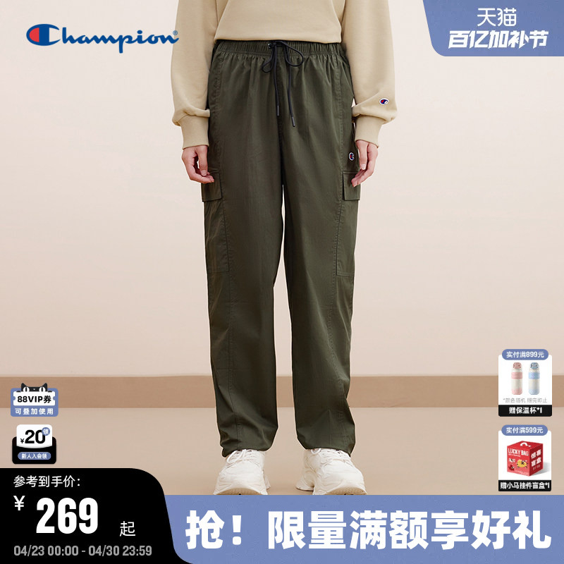 Champion Men's Cargo Pants Spring and Autumn New Casual Pants American Retro Slim Straight Pants Trendy Brand