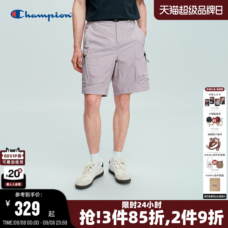 Champion Solid Color Shorts for Men 2026 Summer New Casual Loose Workwear Style Five-Point Shorts American Style Trendy Champion Solid Color Shorts for Men 2026 Summer New Casual Loose Workwear Style Five-Point Shorts American Style Trendy