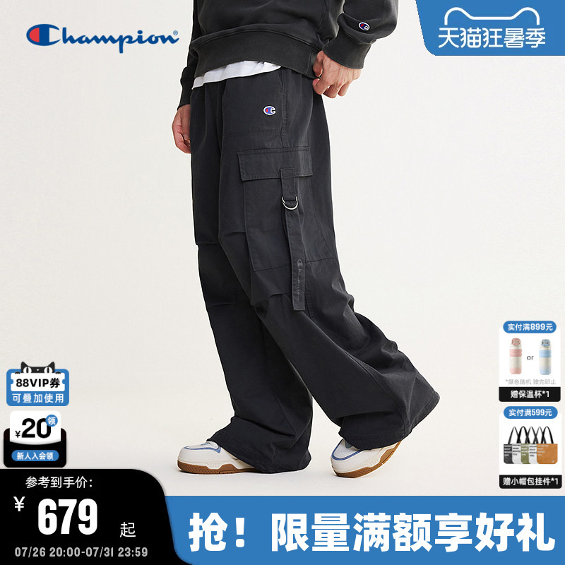 Champion Casual Pants Men's 2026 Autumn New Workwear Style Straight-Leg Trousers Women's Casual Paratrooper Pants Trendy Champion Casual Pants Men's 2026 Autumn New Workwear Style Straight-Leg Trousers Women's Casual Paratrooper Pants Trendy