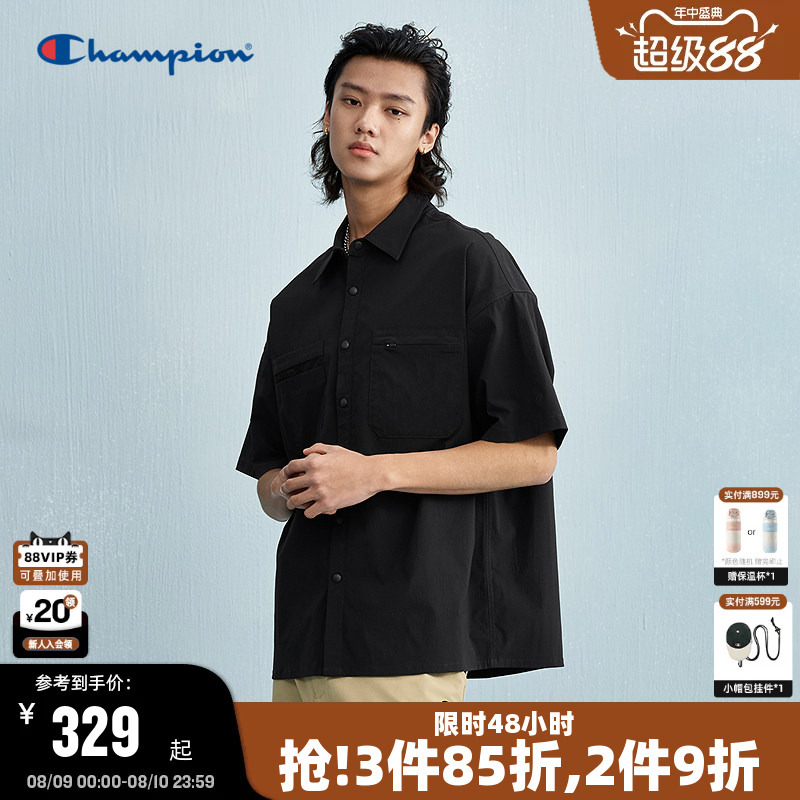 Champion Men's Shirt 25 Summer Turn-Down Collar Polo Short-Sleeve Autumn Unisex Simple Loose Functional T-Shirt Champion Men's Shirt 25 Summer Turn-Down Collar Polo Short-Sleeve Autumn Unisex Simple Loose Functional T-Shirt