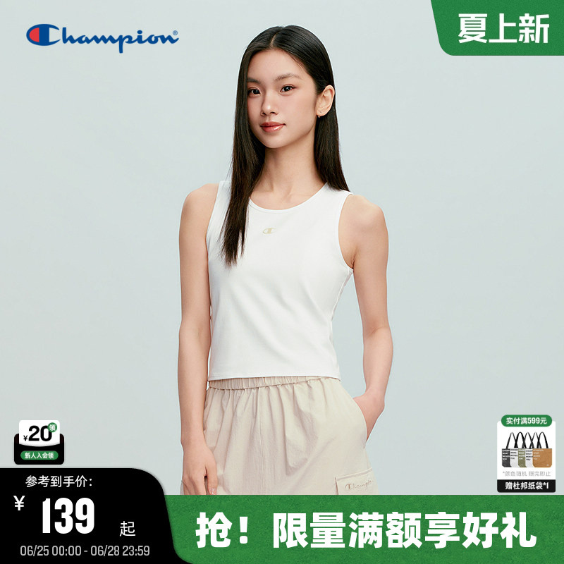 Champion Sleeveless Vest for Women 2026 Summer New Solid Color Sports Inner Wear Can Be Worn Outside Slim Fit