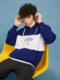 Champion Hoodie Spring and Autumn Style Embroidered Spliced ​​Half Zipper Hoodie Men's Retro Sports Style