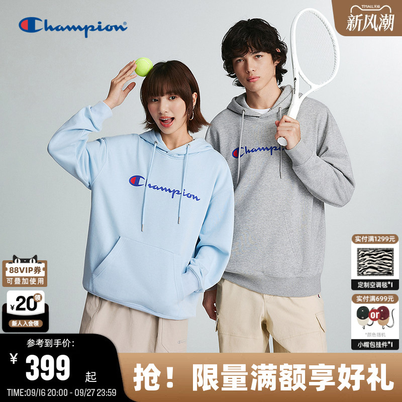 Champion Hoodie for Men 2026 Autumn New American Letter Print Top for Women Casual Couple