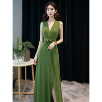Privately customized French slim high-end small fragrant long skirt 2024 summer new style high-end temperament sleeveless dress