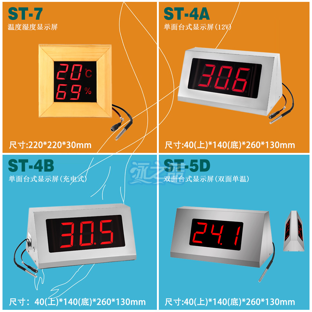 Hydrotherapy SPA Baths Temperature Display Sauna Swimming pool Private LED display Desktop Single sided stainless steel-Taobao
