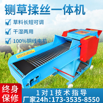 Horizontal hay cutter household breeding cattle and sheep 220v dry and wet dual-purpose kneading machine corn straw large crusher