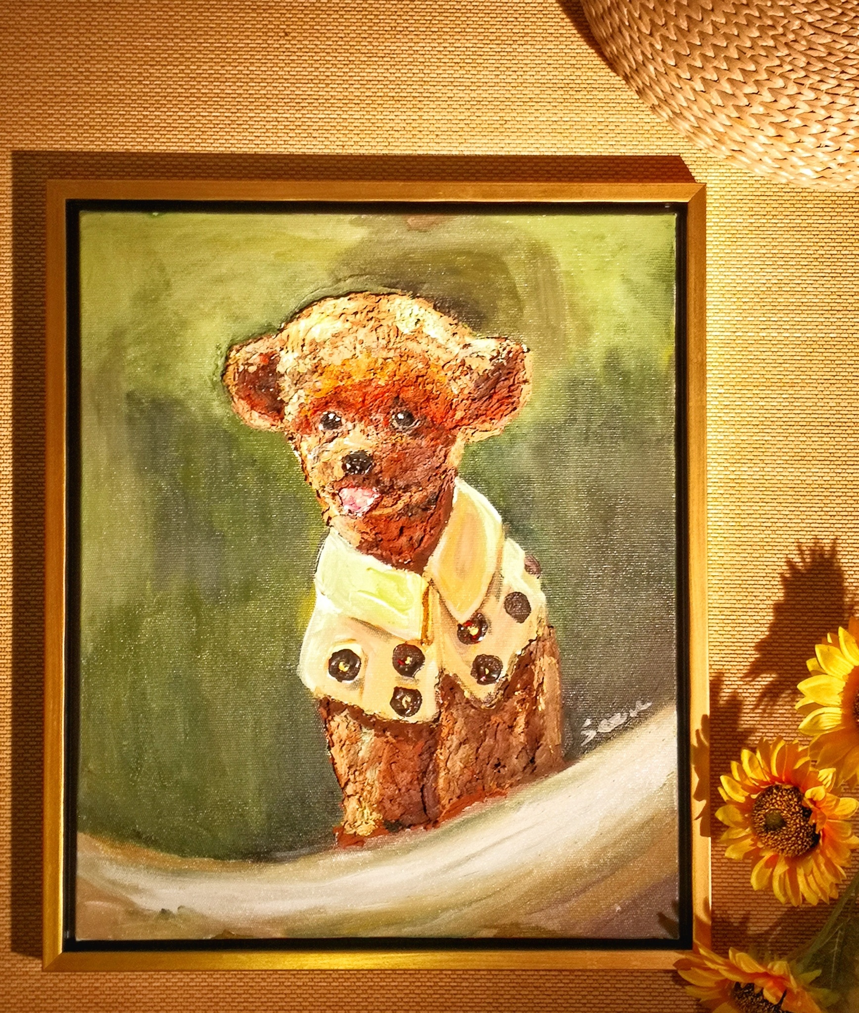 After burning pet cremation ashes oil painting advanced customization