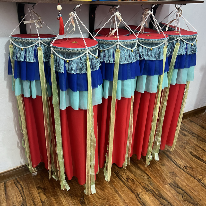 Purple Gauze Lantern, Hanfu Palace Lantern, Chinese-Style Lowering Gauze Lantern, New Lowering Gauze Lantern, Gauze Lantern, Purple Gauze Lantern, Fabric Lantern