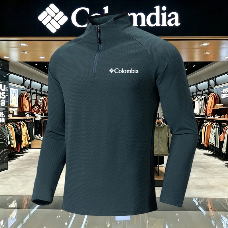 Coloniaole Autumn and Winter Half-Zip Long-Sleeved Sweatshirt Men's Quick-Drying Sports Training Clothes Base Layer Casual Top Coloniaole Autumn and Winter Half-Zip Long-Sleeved Sweatshirt Men's Quick-Drying Sports Training Clothes Base Layer Casual Top