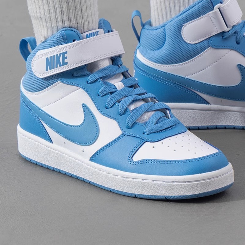 Authentic Nike Casual Shoes Nike Court Borough Mid Youth High-Top Sports Sneakers Cd7782