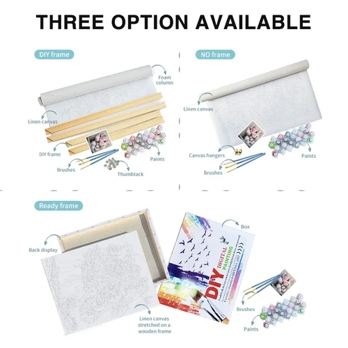 Акриловая краска по номерам, мультяшная картина маслом, изображение номера