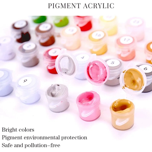 Акриловая краска по номерам, мультяшная картина маслом, изображение номера