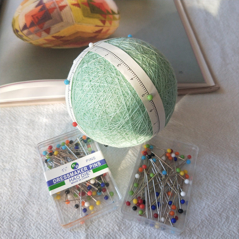 Small head glass ceramic bead needle positioning needle hand bow ball divided ball pin fixing needle clothing stereo tailoring color
