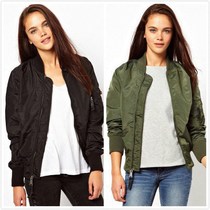 20017autumn parkas Army Green bomber jacket Women zipper
