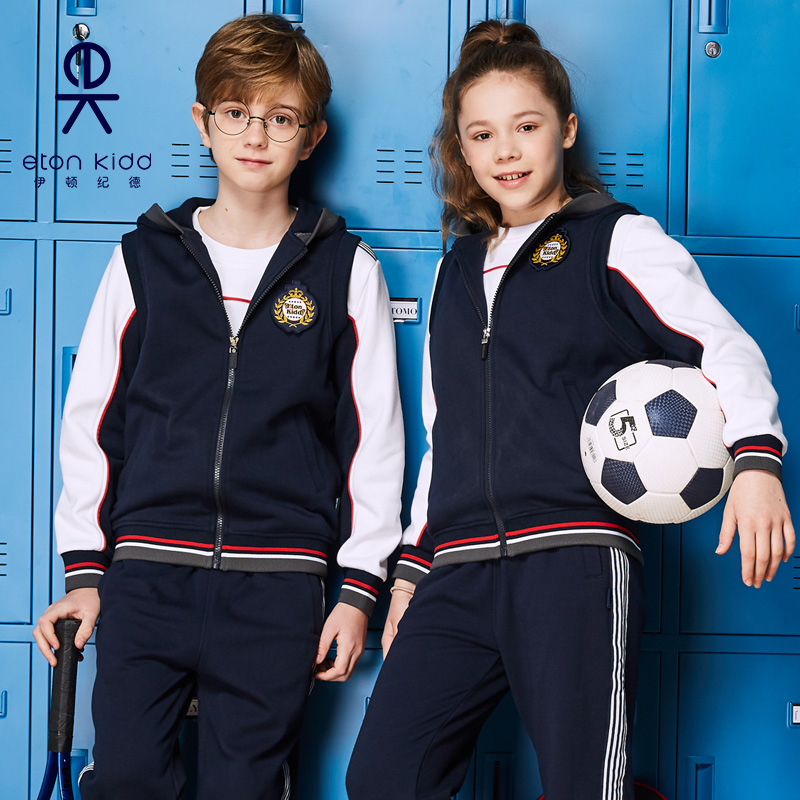 Eaton Guild primary and middle school students' school uniforms for men and women sportswear horse chia pants suit Tibetan Qingbai Spring and Autumn Period