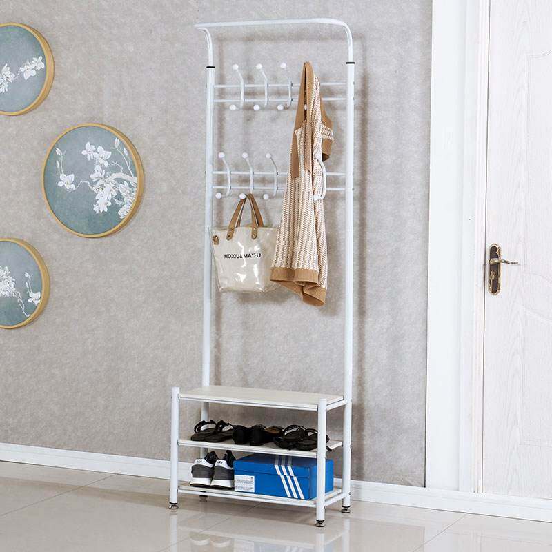 Clothes hanger integrated multifunctional ultra-thin doorway tipping bucket plus shoe rack with hanging hanger ground clothes and hat cabinet shoe cabinet composition