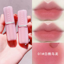 White peach oolong color lipstick suitable for students Pale Makeup Honey Peach Cream Orange Naked Pink Lip Glazed summer Xianbai