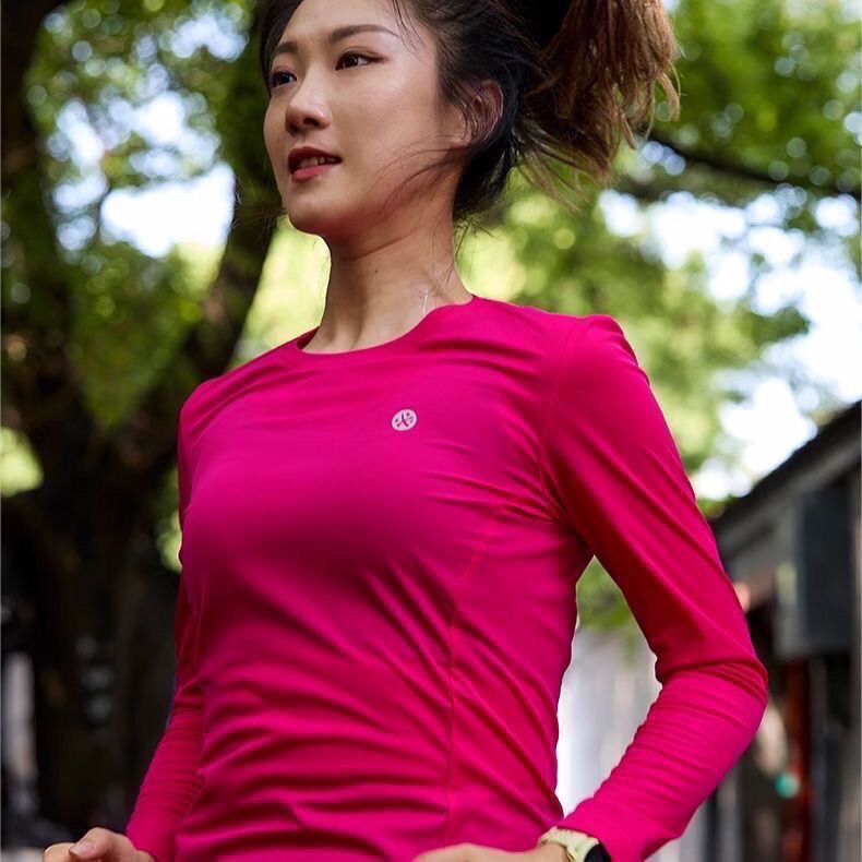 Bimax Old Model Summer and Autumn Running Magic Cube Quick-Drying Long-Sleeve Unisex Crew Neck Lightweight Breathable Sports Fitness Elastic Top