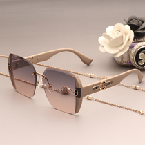 French (top luxury) Gentle Motto sunglasses for women frameless retro fashion polarized sunglasses with UV protection