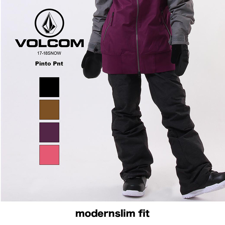 American VOLCOM women PINTO veneer double board slim ski pants waterproof ski pants