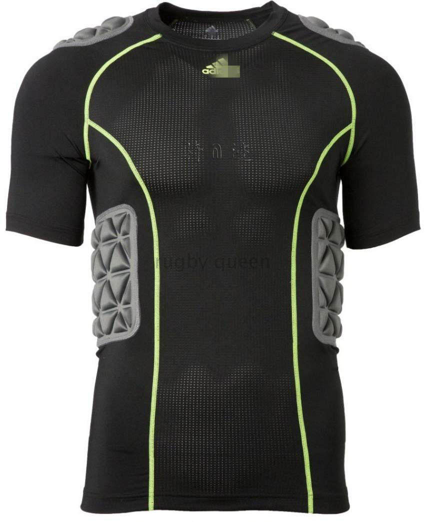 Youth Padded Football Shirt Children's Rugby Crash Suit Roller Skating Fall Suit 5 pieces of protective gear